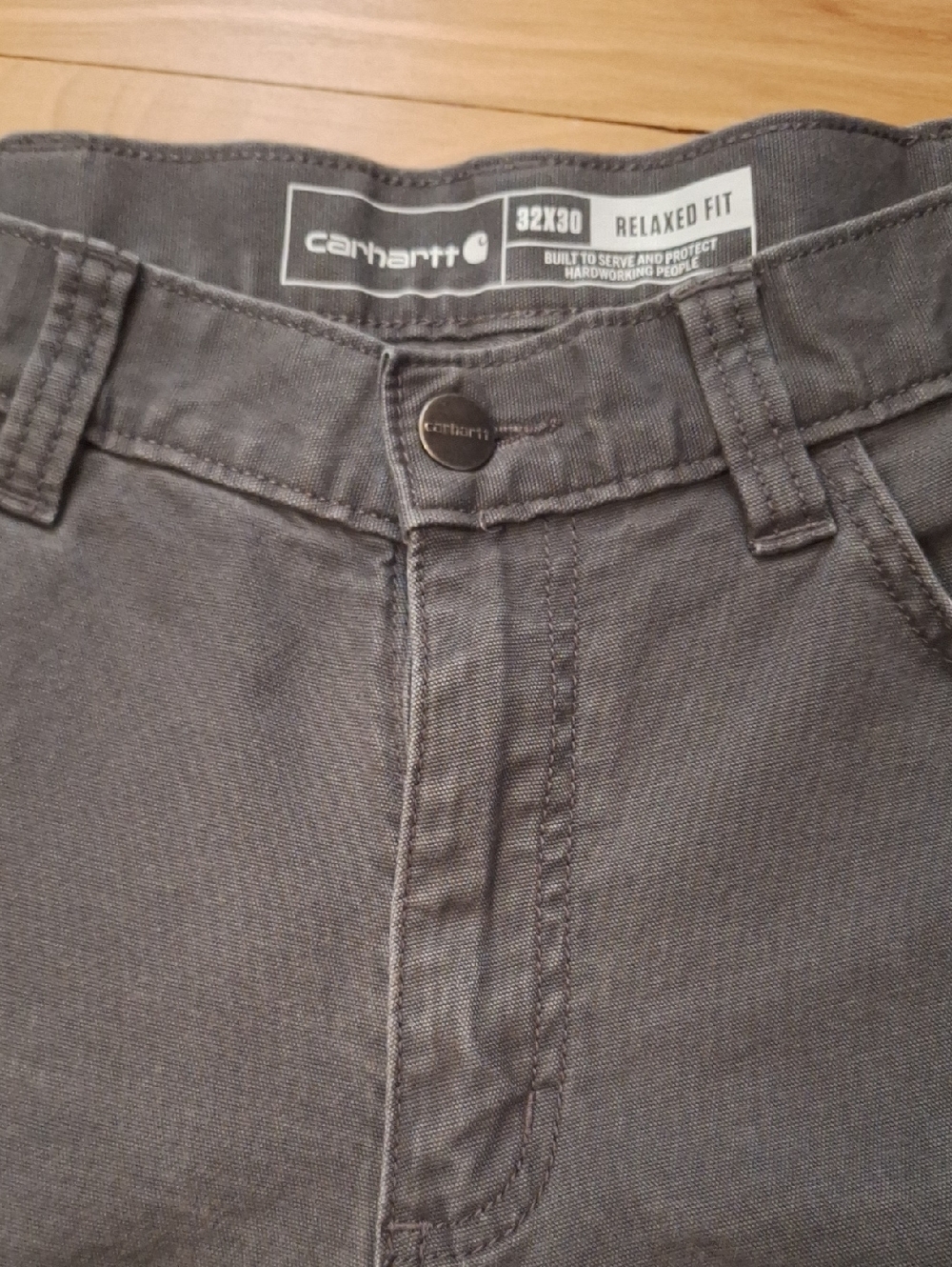 Carhartt Men's Dark Gray Work Pants - Picture 2 of 4